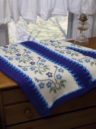 Morning Glory Afghan in Red Heart Super Saver Economy Solids - WR1708,CD 455-05