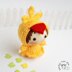 Yellow Chicken Doll. Easter Doll. Tanoshi series toy.