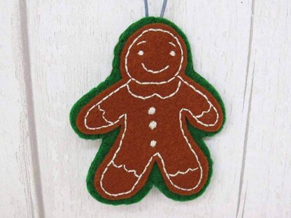 Stitchdoodles Christmas Gingerbread Decorations Felt Cookie Pattern