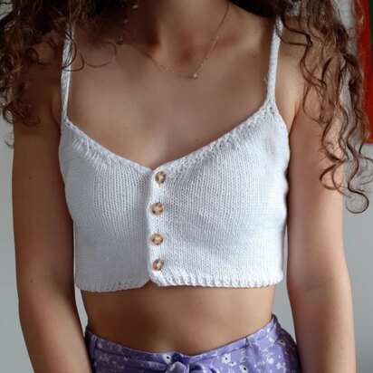 Crop top with buttons