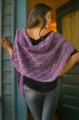 Rhombus Feather Shawl in Imperial Yarn Tracie Too - PC16 