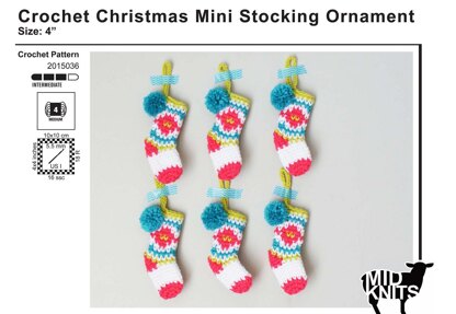 Fair Isle Mini-Stocking Ornament (2015036)