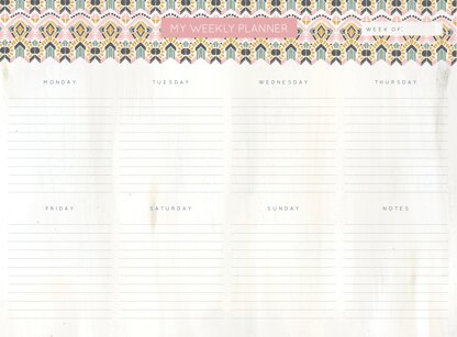 Kaisercraft Kaiser Style Deskpad 8.25"X11.25" 60/Sheets - Wanderlust; Weekly