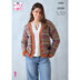 Cardigan and Tank Top knitted in King Cole Forest Aran - P6344