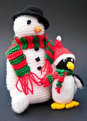 Cute Christmas Toys and Stockings to knit - camel, reindeer, snowman, penguin, polar bear