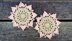 Two Color Flower Coaster Written Pattern