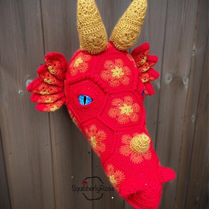 Draco the African Flower Dragon Head