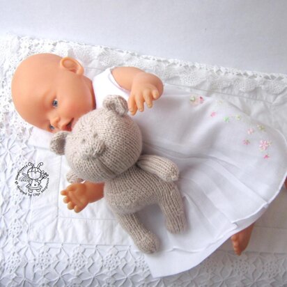 Toy for sleep. Bear for small babies - knitting pattern