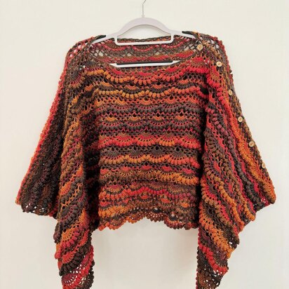 Fall-Winter Boho Layering Poncho: 2-in-1 Design