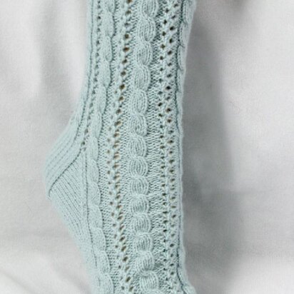 Cabled Lace Socks