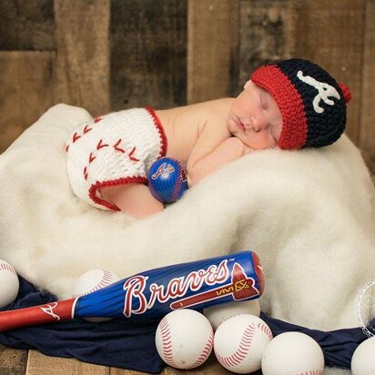 Baby Baseball Cap Diaper Cover Set - Casher Set