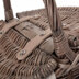 Willow Direct Small Antique Wash Finish Oval Picnic Basket With White Lining - 300x230x170mm