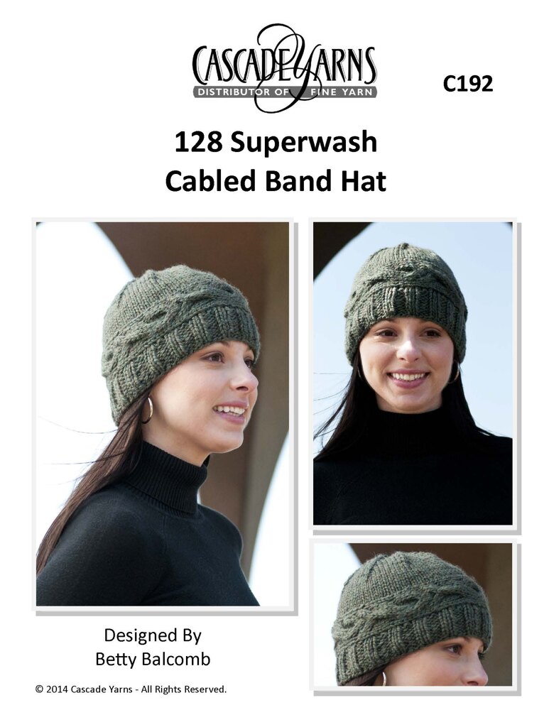 Cascade Yarns C192 Cabled Band Hat (Free) at WEBS | Yarn.com