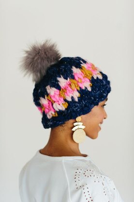 Cozy Thoughts Beanie Hat in Knit Collage Sister - Downloadable PDF