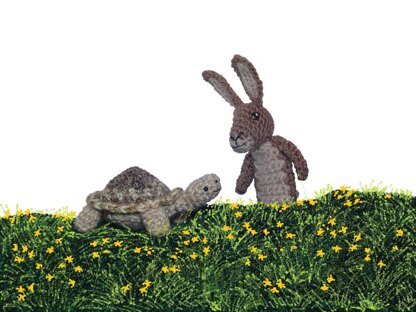 Tortoise and Hare Finger Puppets