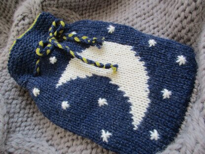 Moon and Stars Hot Water Bottle Cover 1 ltr.