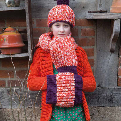 Cardigan, Hat, Scarf and Loop in Rico Essential Big and Essential Big Duo - 284