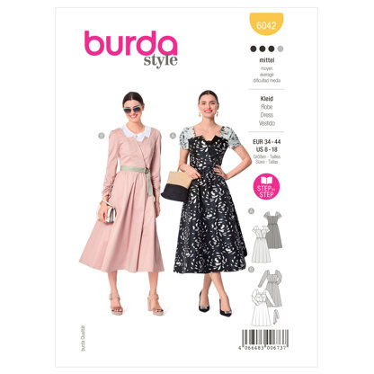 Burda Style Ladies Outerwear Dress B6042 - Paper Pattern, Size 34 - 44