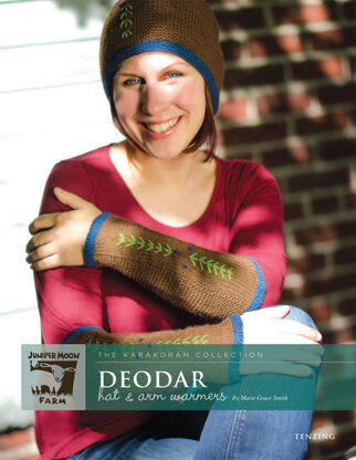 Deodar Hat & Arm Warmers Set in Juniper Moon Farm Tenzing