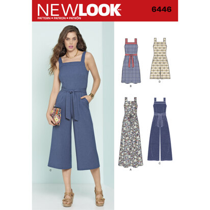 New Look Misses' Jumpsuits and Dresses 6446 - Paper Pattern, Size A (6-8-10-12-14-16-18)