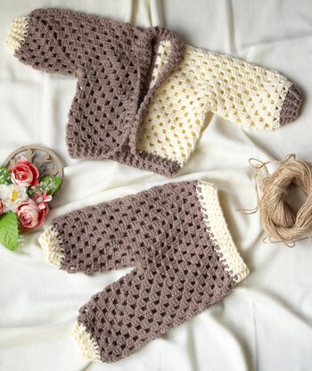 Granny Stitch Crochet Baby Set