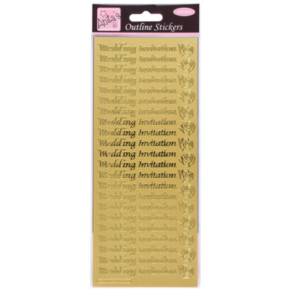 Anitas Outline Stickers - Wedding Invitation