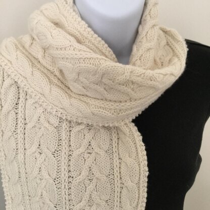 Canterbury Crossing Cables Scarf Knitting pattern by D&M DesignWorks ...