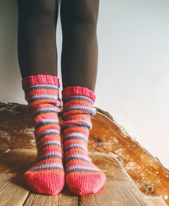 Slouchy striped socks