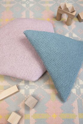 Poppy (Hexagon) Cushion in Rowan Cotton Wool - RB003-00010-ENP - Downloadable PDF