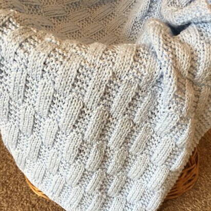 Rectangles Baby Blanket Knitting Pattern