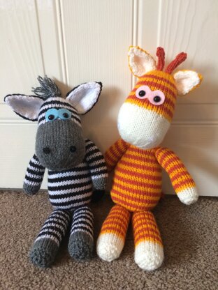 Gerry giraffe and Ziggy zebra