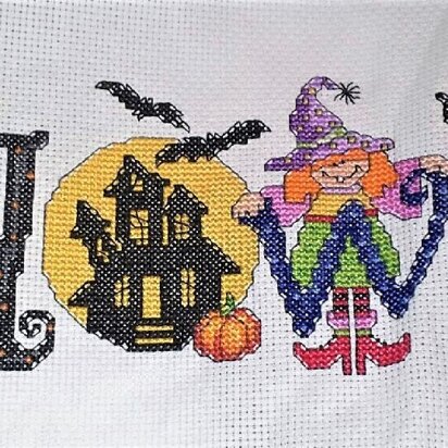 Cross Stitch Witch Hat Easy Pixel Art Pattern for Halloween PDF