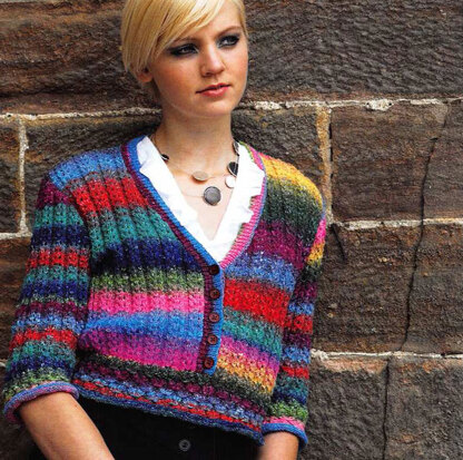 Garter Stitch Cardigan in Noro Silk Garden Sock Yarn - Downloadable PDF ...