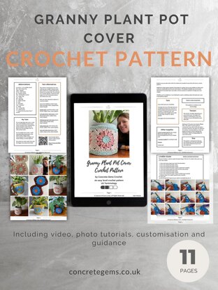 Granny Plant Pot Cover