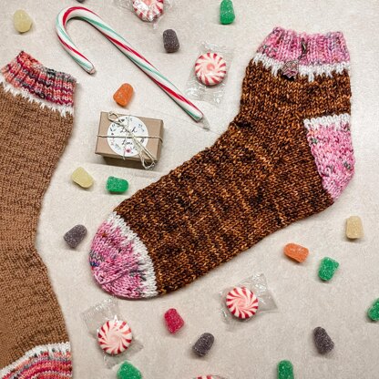 Extra Thick Iced Gingerbread Socks