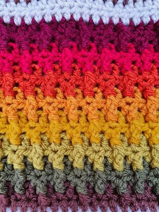 Cosy Autumn Rainbow Blanket
