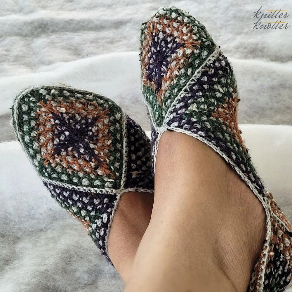 Tunisian hot sale crochet slippers