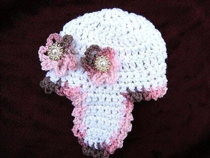 Frilly Edge Earflap Hat | Crochet Pattern 110