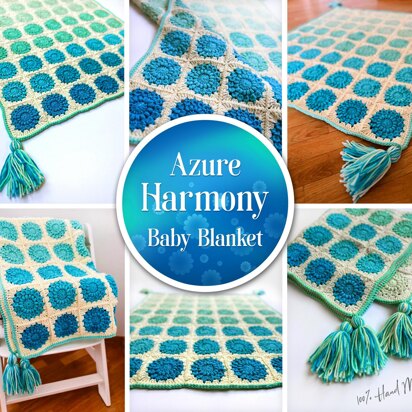 Azure Harmony Baby Blanket