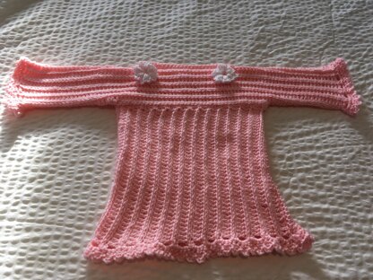Monpetitviolon knit-look baby sweater