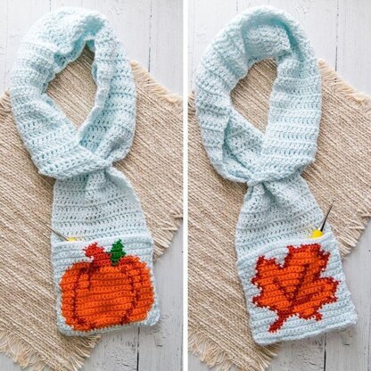 Pumpkin Leaf Pocket Scarf