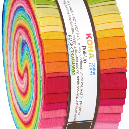 Robert Kaufman Kona Cotton Solids 2.5in Strip Roll - RU-231-41