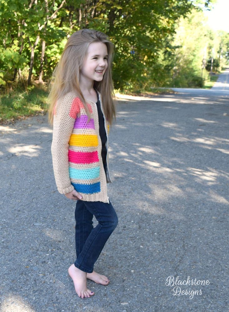 Color Block Cardigan - Child