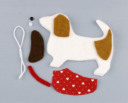 Bassett Hound Felt Ornament