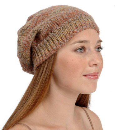 Slouchy Hat in Plymouth Encore Worsted - F302