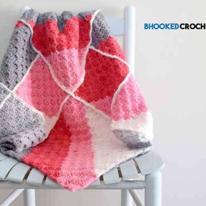 Geometric Crochet Baby Blanket in Bernat Pop! - Downloadable PDF