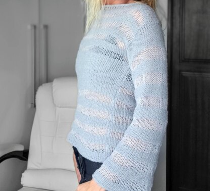 Mohair Fuzzy sweater Sentro knitting machine