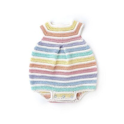 Size 3-6 months - CROCHET Rainbow Romper