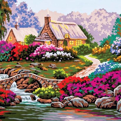 Grafitec Garden by Old Stone Bridge Tapestry Kit - 30cm x 40cm