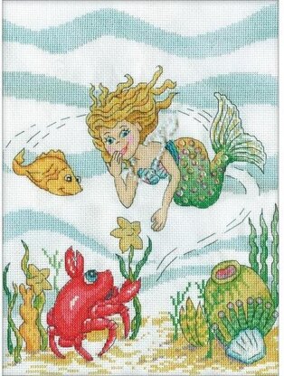 Design Works Mermaid Cross Stitch Kit - Multi
